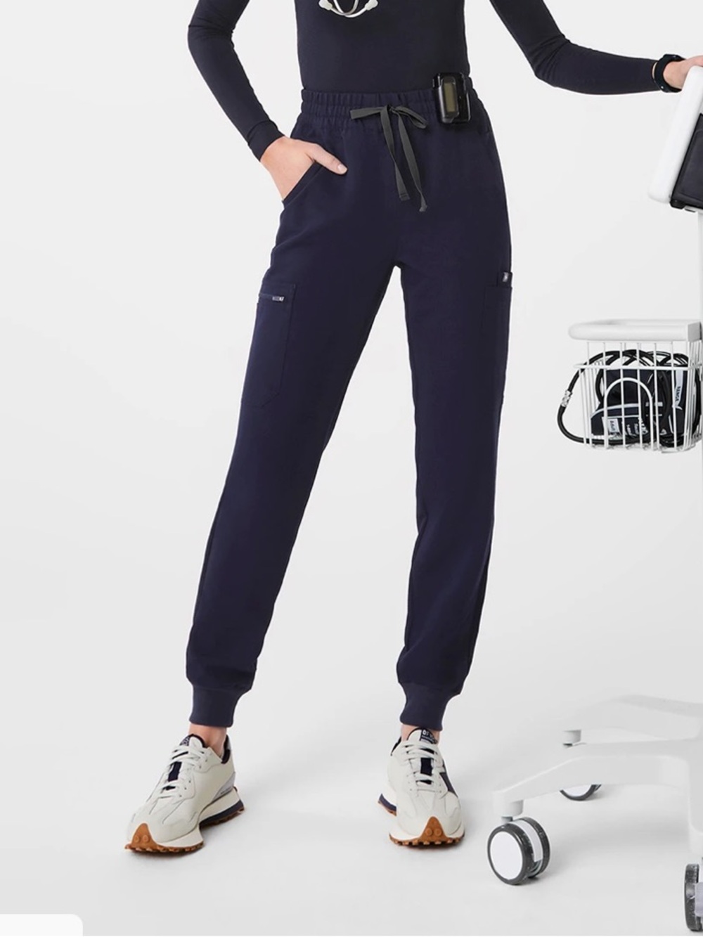 Figs Navy High Waisted Uman Relaxed - Tall Jogger Scrub Pants XS